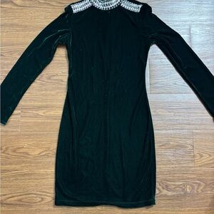 Christmas Glam!! Green Velvet Dress
